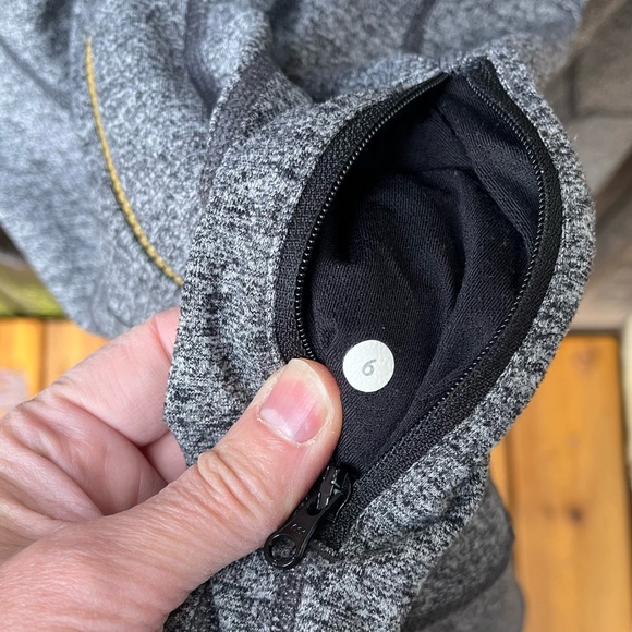 Lululemon Wm’s Stride Hoodie Long Jacket II In Heathered Black & Gray Sz 6 - Picture 3 of 15